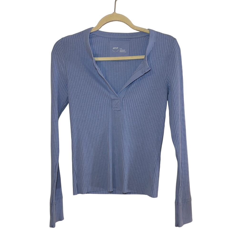 Aerie Fireside Long Sleeve Henley T-Shirt NWOT
